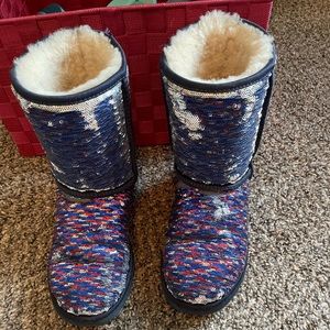 UGG reversible sequin boots
